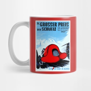 Grosser Preis Der Schweiz: Vintage 1937 Auto Racing Print Mug